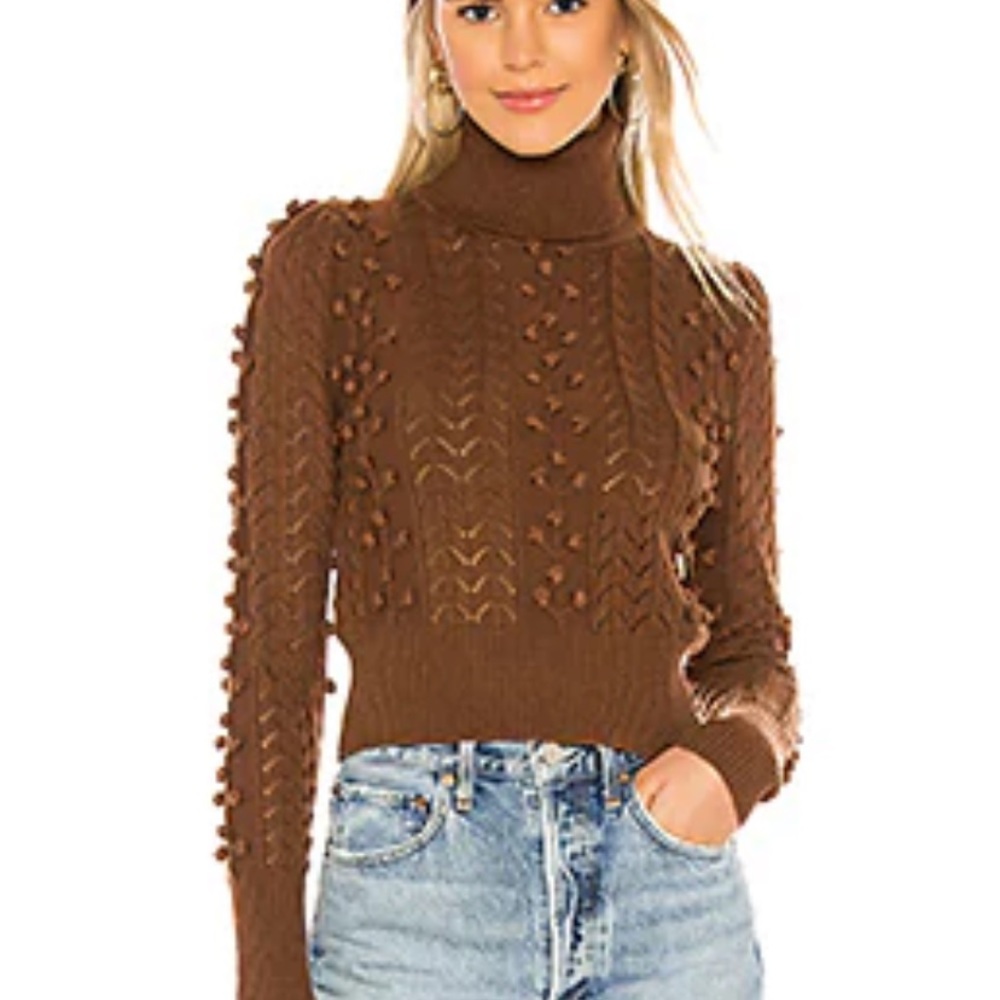 New tularosa knit crop turtleneck top